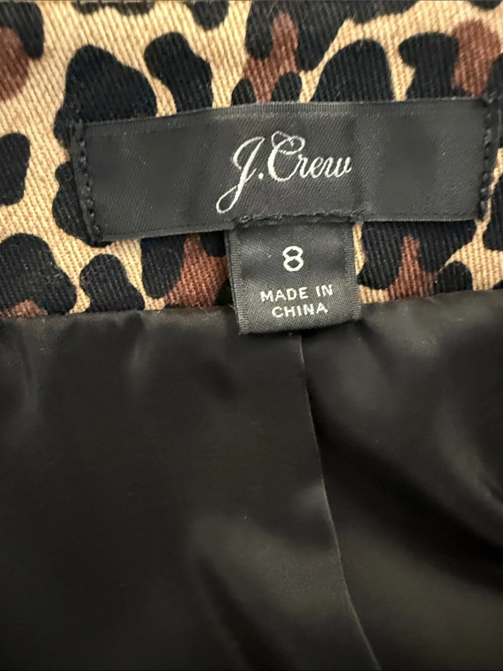 J. Crew Leopard-Print Pencil Skirt in Tan and Black